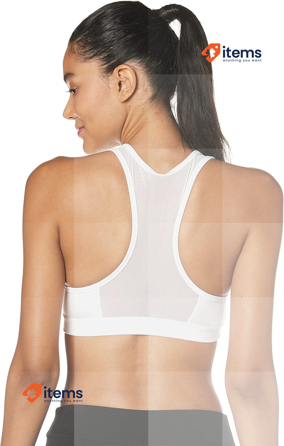 PUMA Women's Mid Impact 4keeps Zipper Bra Sports White Large L Bras