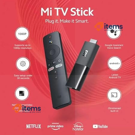 Xiaomi Mi TV Stick with Bluetooth Remote Control with Google Assistant Black