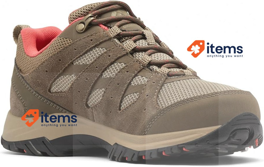 Columbia Women's Redmond 3 Low Rise And Hiking Shoes Pebble X Red Coral 39 EU