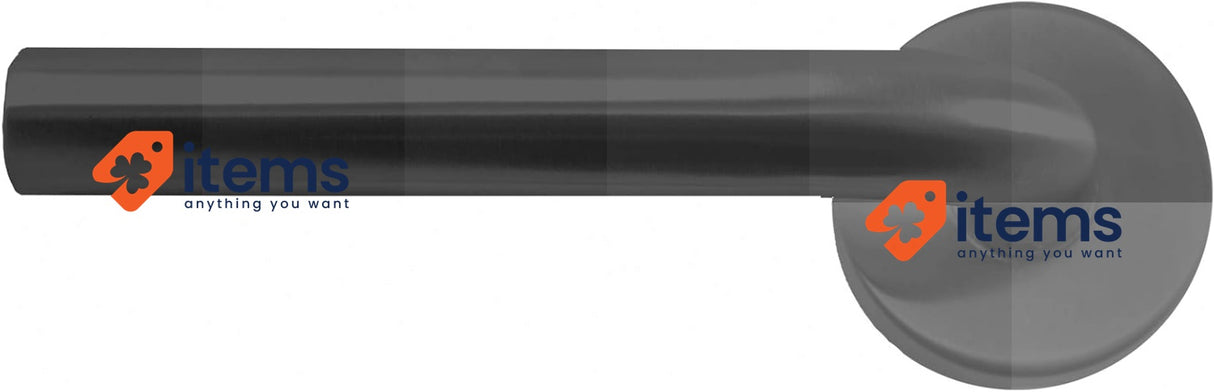 Micel Handle Set with Circular Rosette for Interior Door Black L-Shape 50 mm