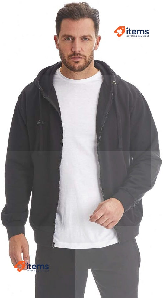 Iron Mountain Mens Reclaimed Yarn Eco Friendly Anti Pil Soft Fleece Black Hooded
