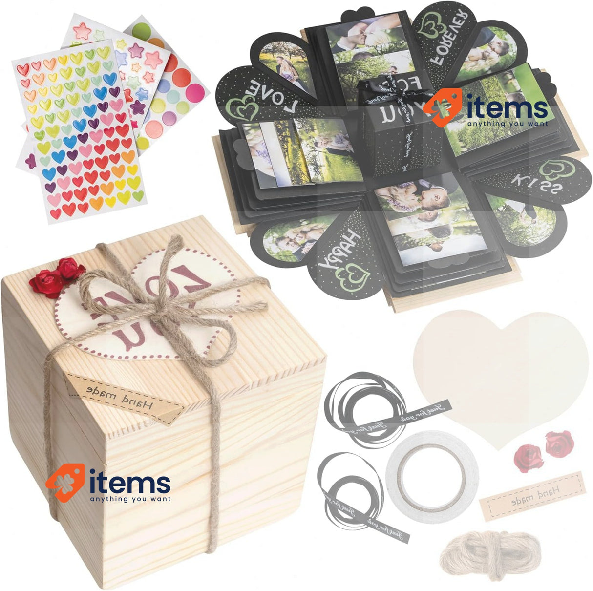 Wooden Case Explosion Box Personalised Photo Gift Box DIY Explosion Surprise