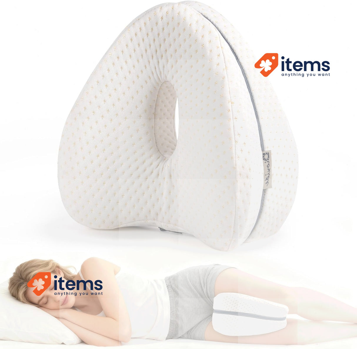 Dioxide Memory Foam Orthopaedic Leg Pillow For Sleeping On Side Better Sleep