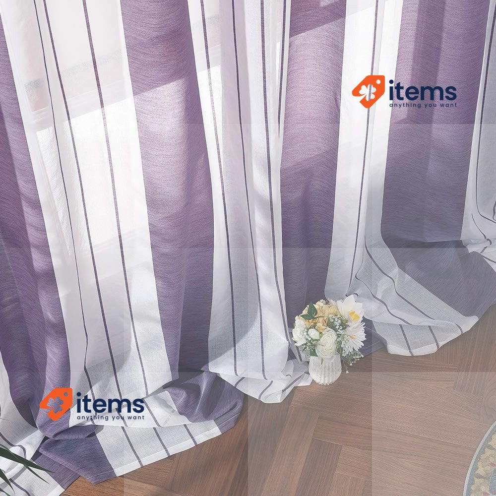 MIULEE 2 Panel Contemporary Decorative Ring Top Blue Eyelet Curtains 140x160cm