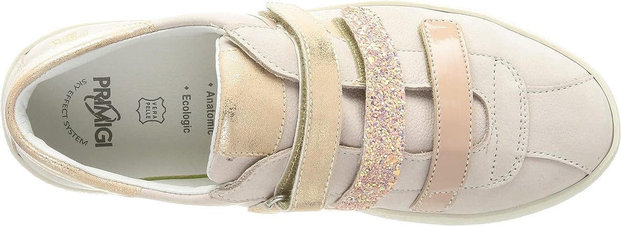 Primigi Girl's Pun 74210 Leather Sneaker Cipria, Size 13 UK (32 EU)