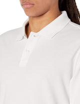 Amazon Essentials Men's Slim-Fit Long-Sleeve Pique Polo White, Size Medium