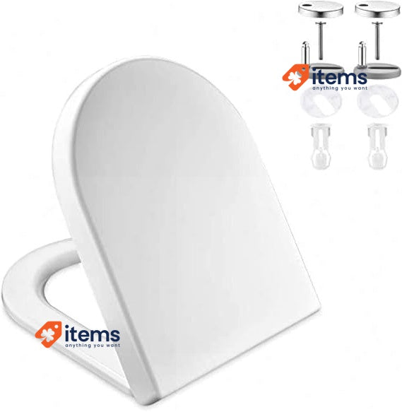 GRIFEMA G951 Toilet Seat,Soft Close D-Shape Toilet Lid with Quick Release 150KG