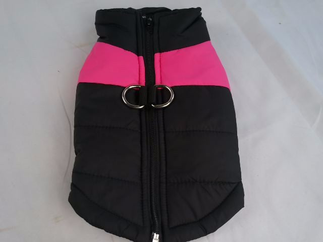 FEimaX Dog Coat Waterproof Winter Warm Jacket Puppy Vest M Pink D-ring Outdoor