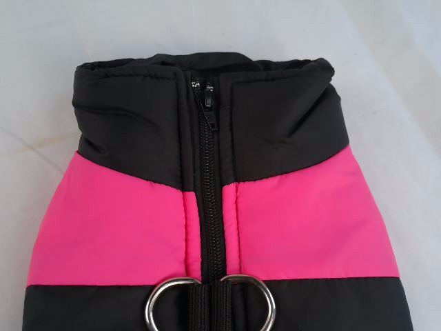 FEimaX Dog Coat Waterproof Winter Warm Jacket Puppy Vest M Pink D-ring Outdoor