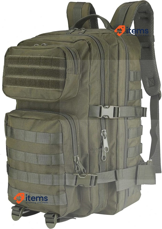 ProCase Military Tactical Backpack, 40L Large Capacity 3-Day Assault Pack Bug