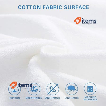 Bedecor Zippered Waterproof Breathable Terry Towelling - 90x190+16cm 16 CM