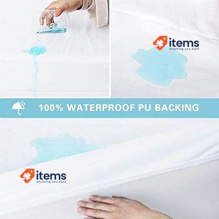 Bedecor Zippered Waterproof Breathable Terry Towelling - 90x190+16cm 16 CM