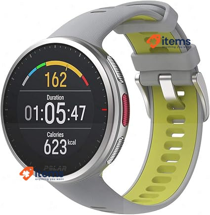Polar Vantage V2 - Premium Multisport GPS Watch, Wrist-Based HR Grey/Lime