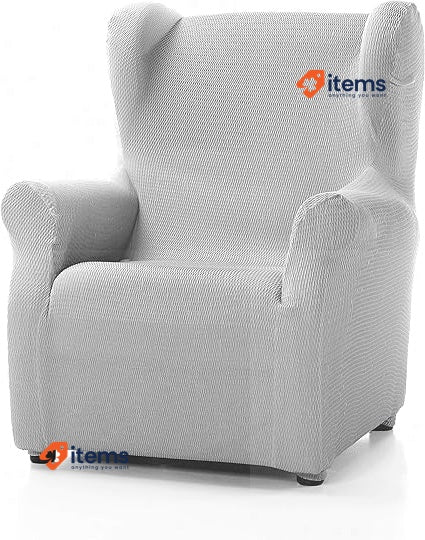 Martina Home Tunisia Wingback Chair Cover Alma Grey Sofas Armchairs Couches Soul