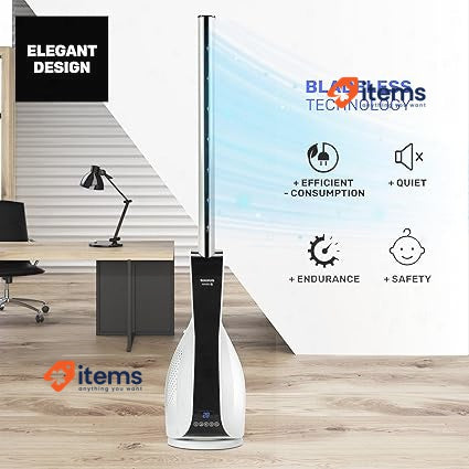 Taurus Babel Invisible Tower Slim Fan 40" 12 Speed White Modes DC Motor Copper 3