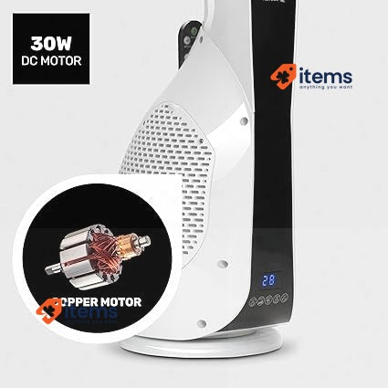 Taurus Babel Invisible Tower Slim Fan 40" 12 Speed White Modes DC Motor Copper 3