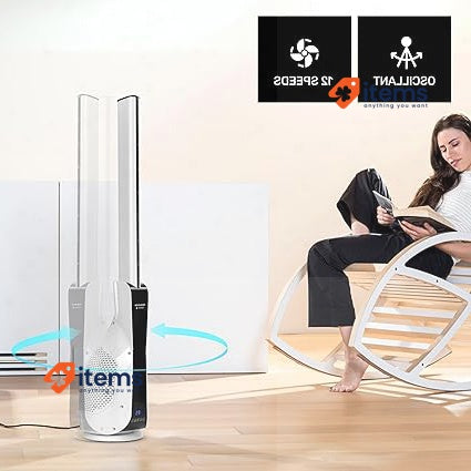 Taurus Babel Invisible Tower Slim Fan 40" 12 Speed White Modes DC Motor Copper 3