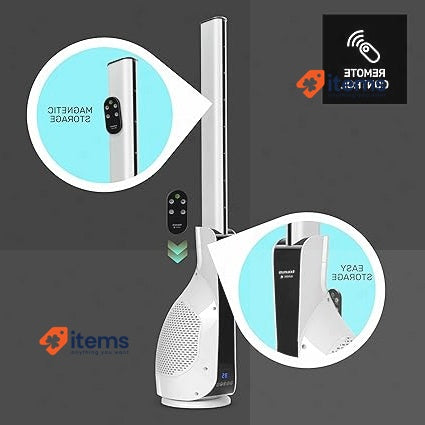 Taurus Babel Invisible Tower Slim Fan 40" 12 Speed White Modes DC Motor Copper 3