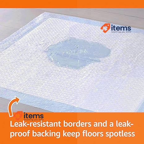 Amazon Basics Dog And Puppy Training Pads Leakproof Blue White 5 - Layer Design