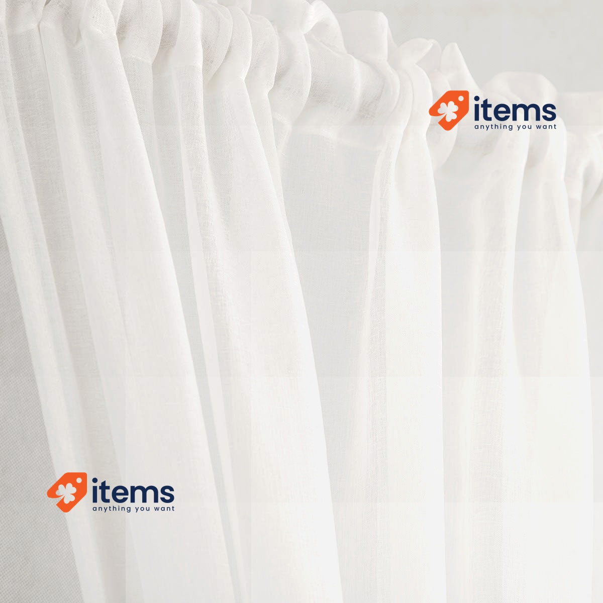 ele ELEOPTION French Door Curtains Simple Style Pure White Curtains 137 x 183cm