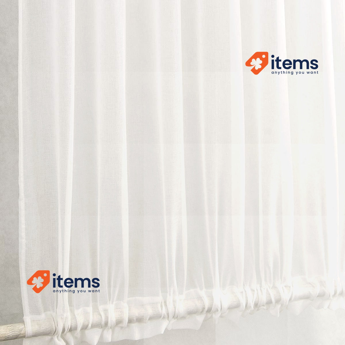 ele ELEOPTION French Door Curtains Simple Style Pure White Curtains 137 x 183cm