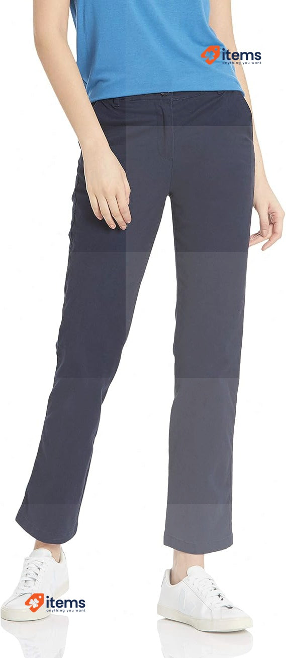 Amazon Essentials Women's Classic Straight - Fit Navy 20 Slim Leg Stretch Twill