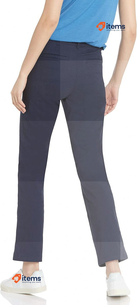 Amazon Essentials Women's Classic Straight - Fit Navy 20 Slim Leg Stretch Twill
