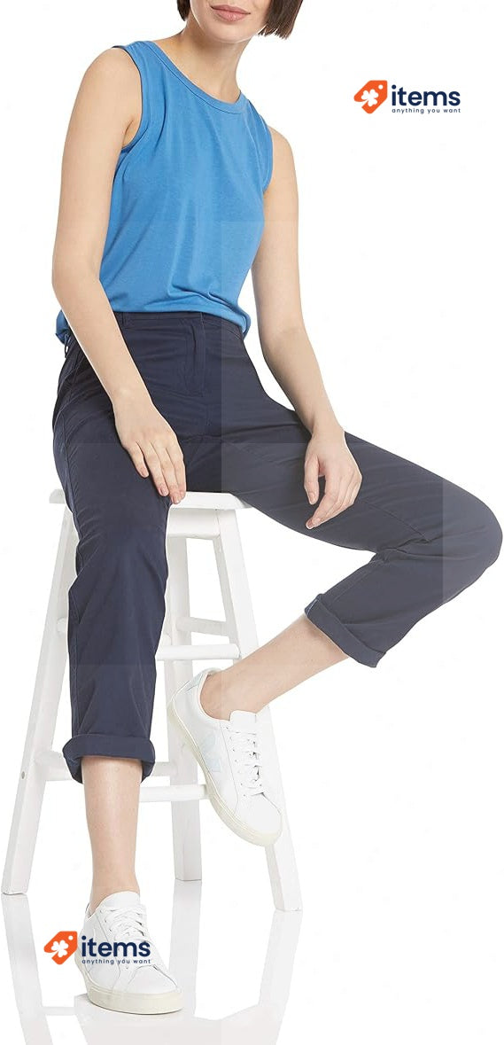 Amazon Essentials Women's Classic Straight - Fit Navy 20 Slim Leg Stretch Twill