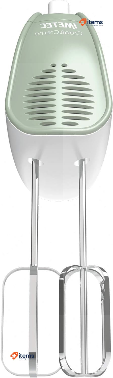 Imetec Crea&Crema Stainless Steel Plastic Electric Mixer, Extra Long Whisks 5