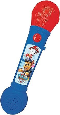 LEXIBOOK MIC80PA Paw Patrol Microphone for Children, Musical Toy Game Blue/red