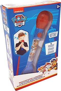 LEXIBOOK MIC80PA Paw Patrol Microphone for Children, Musical Toy Game Blue/red