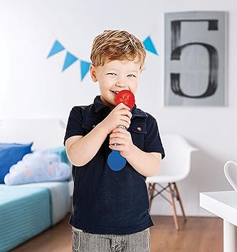 LEXIBOOK MIC80PA Paw Patrol Microphone for Children, Musical Toy Game Blue/red