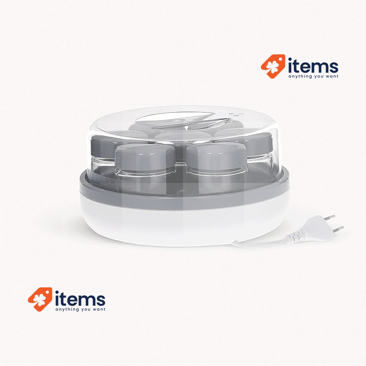 SEVERIN JG 3518 Yogurt Maker, Plastic, White/Grey