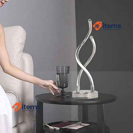 BarcelonaLED Modern Table Light with Dual Spiral Propeller Light LED