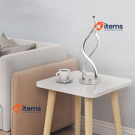BarcelonaLED Modern Table Light with Dual Spiral Propeller Light LED