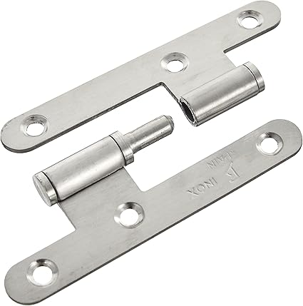 Jdel 4 Pieces Stainless Steel Round Edge without Finial 100 mm, Right, Nickel