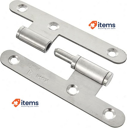 Jdel Door Hinges 100 Mm - Set Of 4, Right‑hand Round Edge, Stainless Steel 57