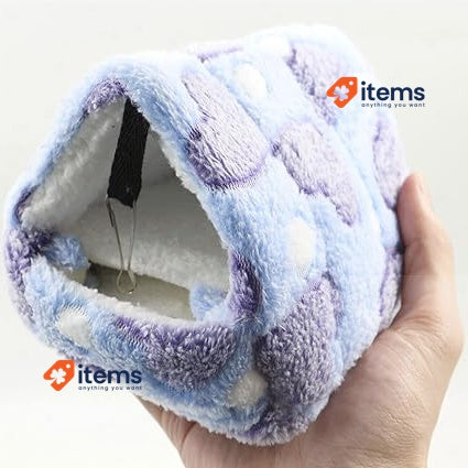 Gexu Animal Bed For Hamster Pig House Nest Cuddly Rabbit Winter Plush Cotton