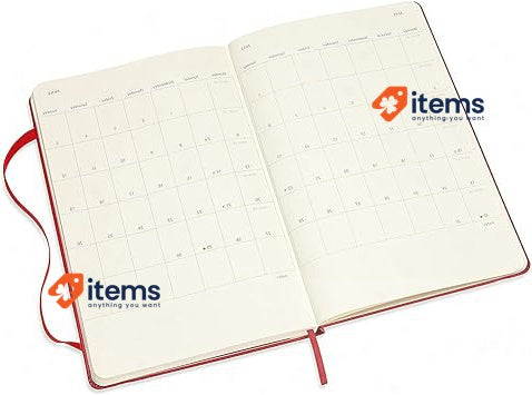 Moleskine - 18 Month Weekly Planner/Diary Colour Scarlet Red, 208 Pages 21 cm