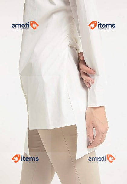 RISA 4059275823599 White Blouse, M For Women Tops Shirts Womens Clothing Clothes