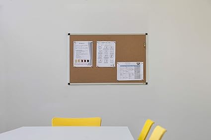 Bi-Office Cork Board Maya, Aluminium Frame, 105 x 75 cm