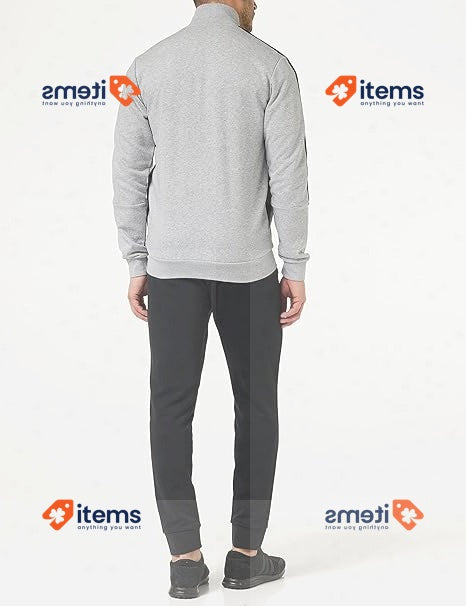 adidas Men's Logo Tracksuit Medium Grey Heather Black/White