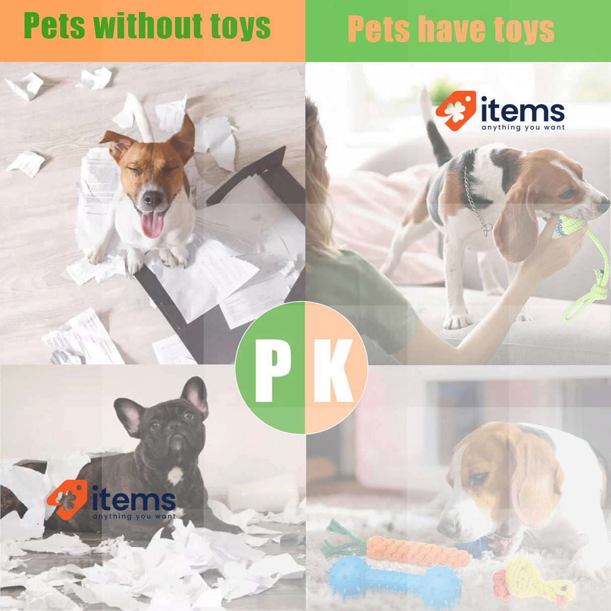 TOPSEAS Set Puppy Chew Toy Interactive Dogs Puppy Toys 15 Pieces TOPSEAS Dog