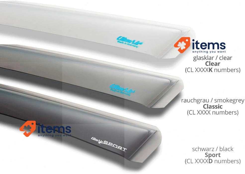 ClimAir Car Comfort Window Visors Dark compatible with Mazda CX-30 2019 Black