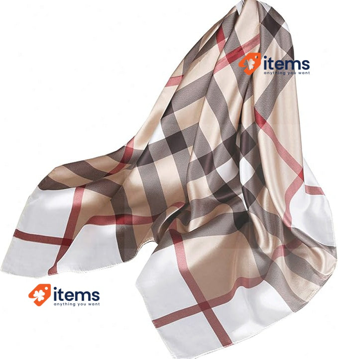 Ecroon Women S Silk Feel Scarf Elegant Scarves Football Business Bandana Neck