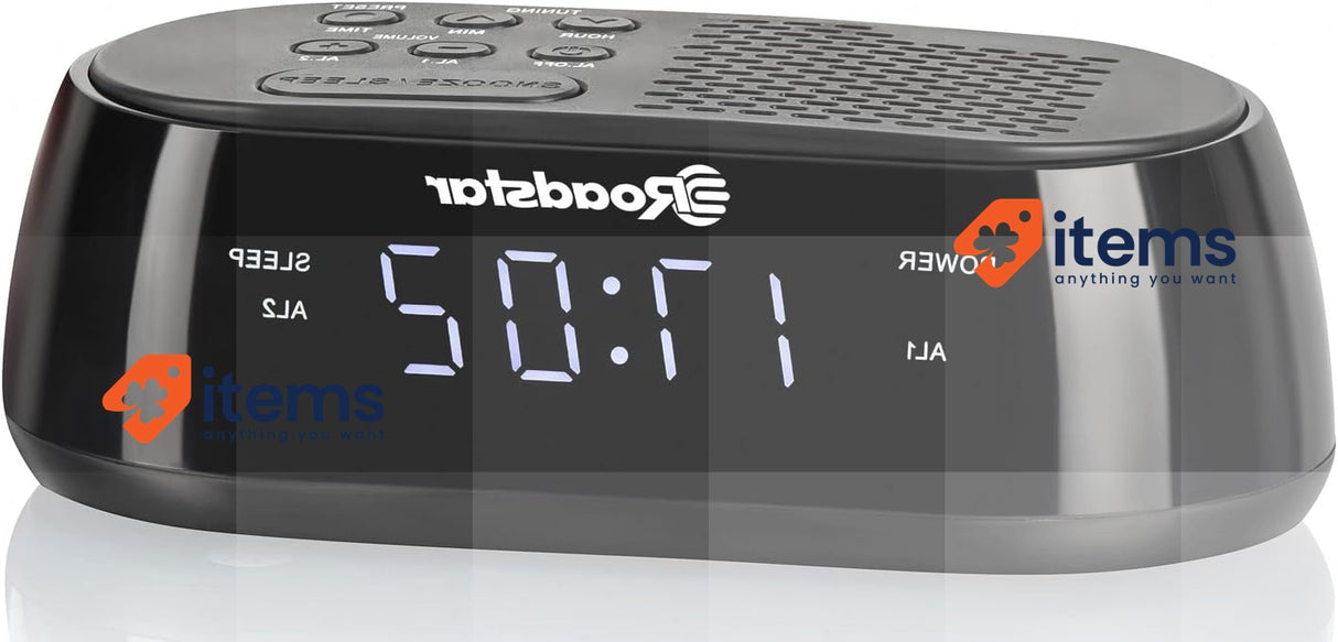 Roadstar CLR-2477 Radio Alarm Clock with LED Display, Black, Usb Connection 20