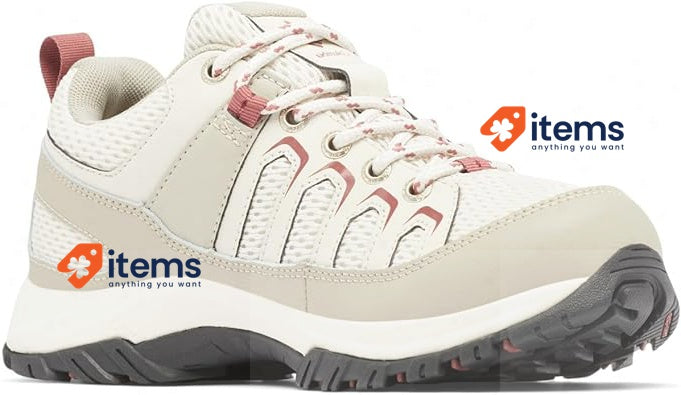 Columbia Women's Granite Trail Waterproof Hiking Shoe Titanium X Red Onion Grey