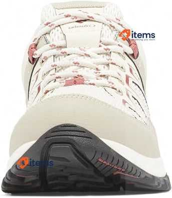 Columbia Women's Granite Trail Waterproof Hiking Shoe Titanium X Red Onion Grey