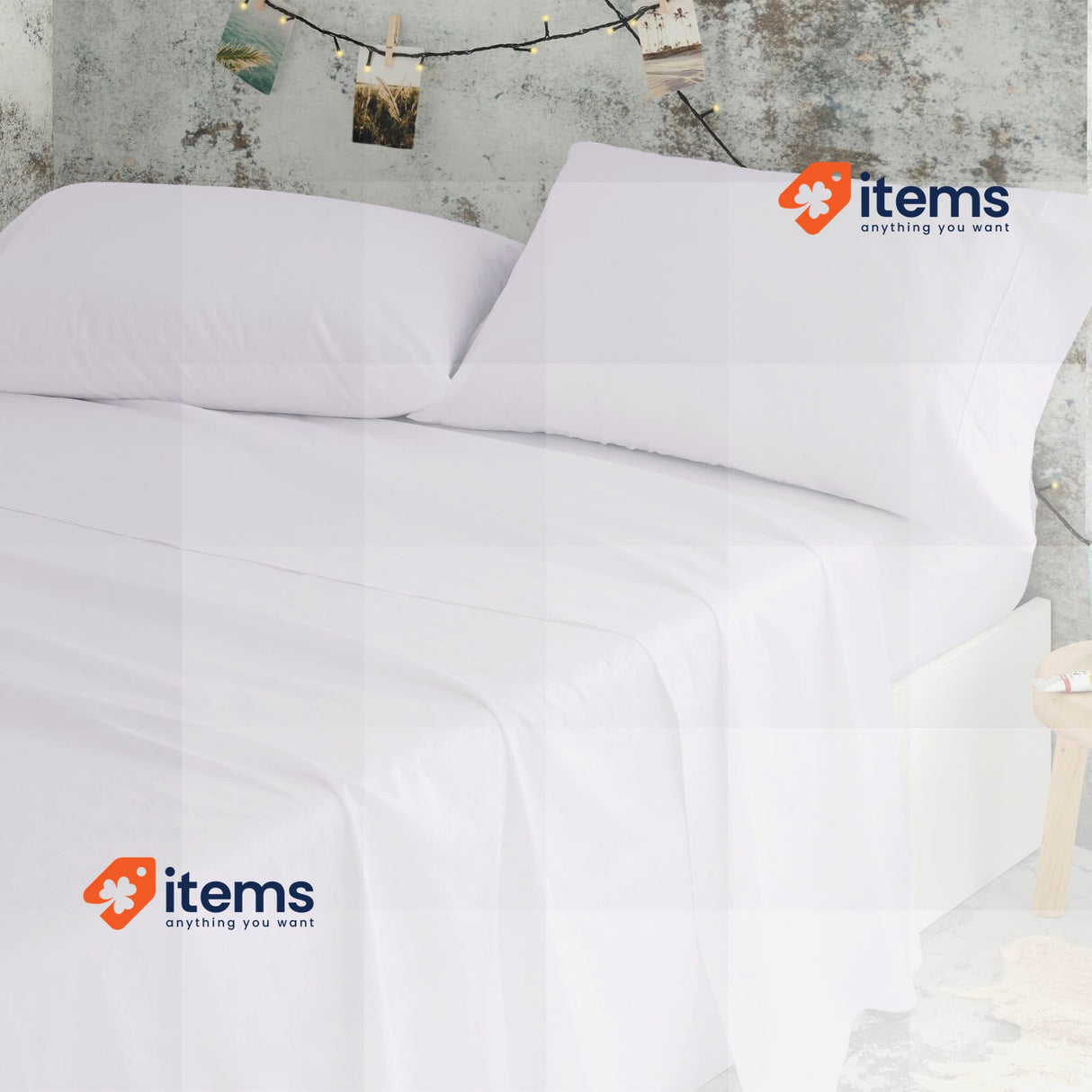 BURRITO BLANCO T1201 Grey Mix T12 Cotton Duvet Cover Set Width 135 cm