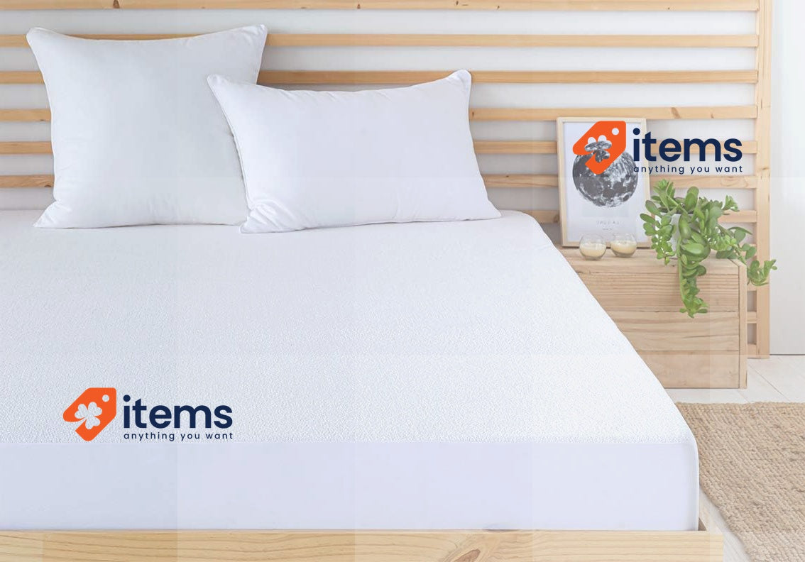 Todocama - Terry Towelling Mattress Protector Waterproof White Breathable Bed Cm